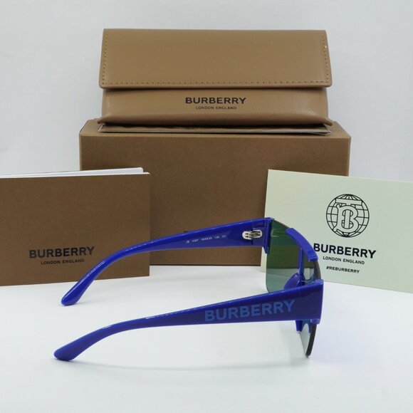 Burberry Kids JB4387 404825 Shield Sunglasses - Blue/Green Mirror Light Blue - Picture 6 of 7